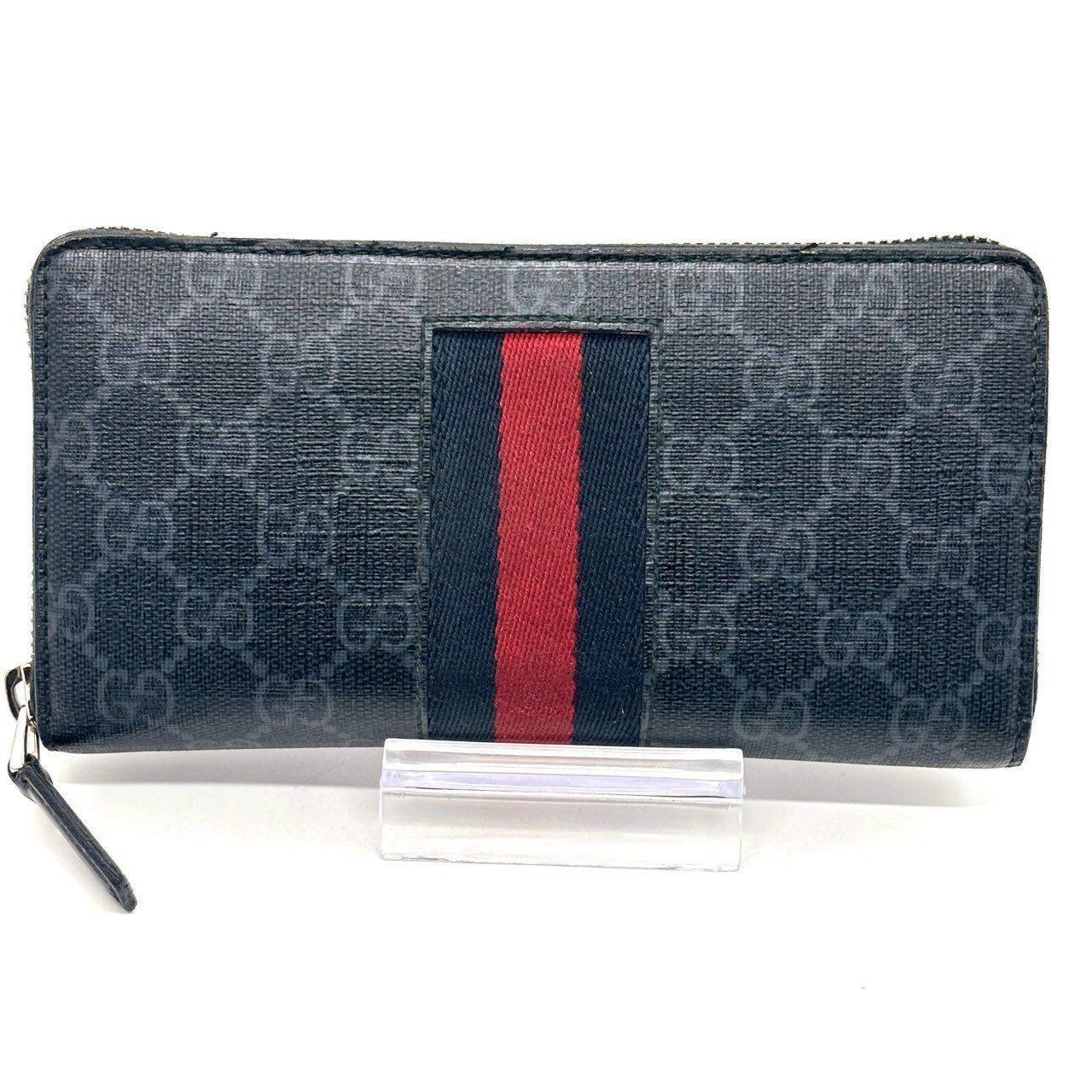 【美品✨箱付き】グッチ　ラウンドファスナー　シェリーライン　GGスプリーム 場を選ばない正解】 GUCCI グッチ 長財布 8カード ラウンドファスナー