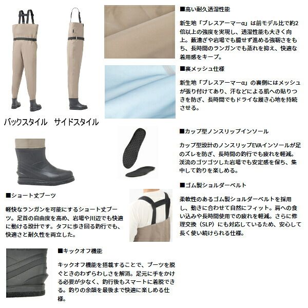 25年12月新商品） ダイワ ブレスウェーダー（フェルトソール） BW-4251