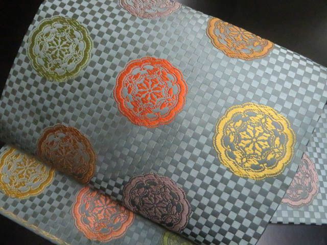 a2510-48 名古屋帯 九寸 美品 正絹 着物 名古屋仕立て 刺繍 【公式通販】