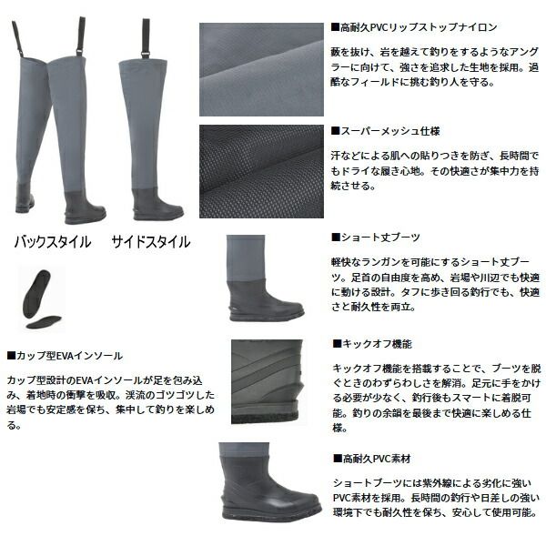 25年 新商品 ダイワ パワーウェーダー フェルトソール PW 1208 グレー Mサイズ