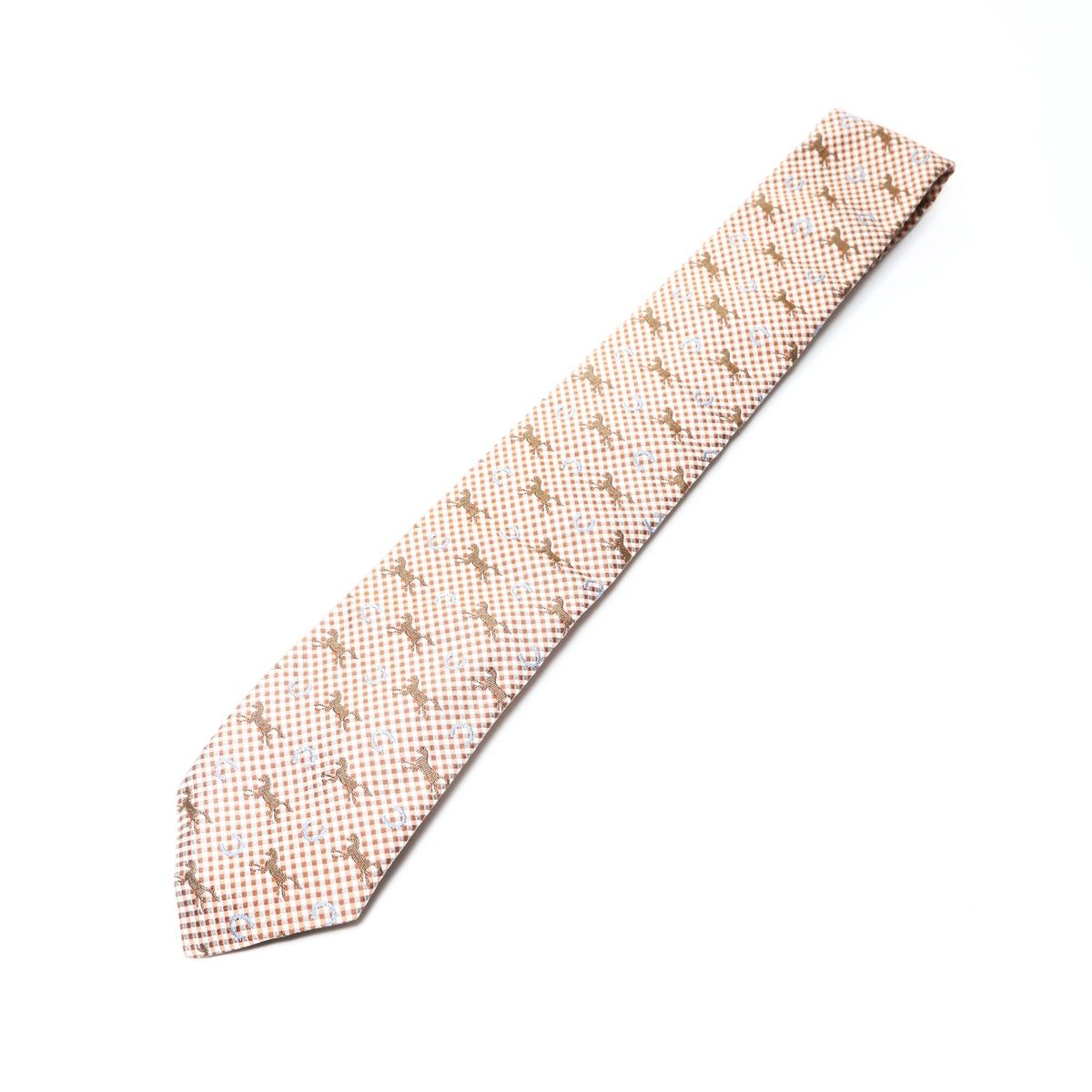 HERMES エルメス ネクタイ 馬 総柄 ホース シルク