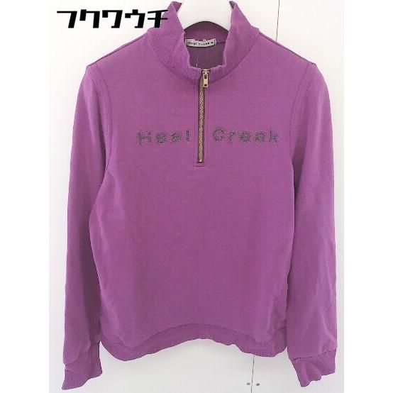 ◇ Heal Creek ヒールクリーク 刺繍 長袖 ハーフジップ Tシャツ