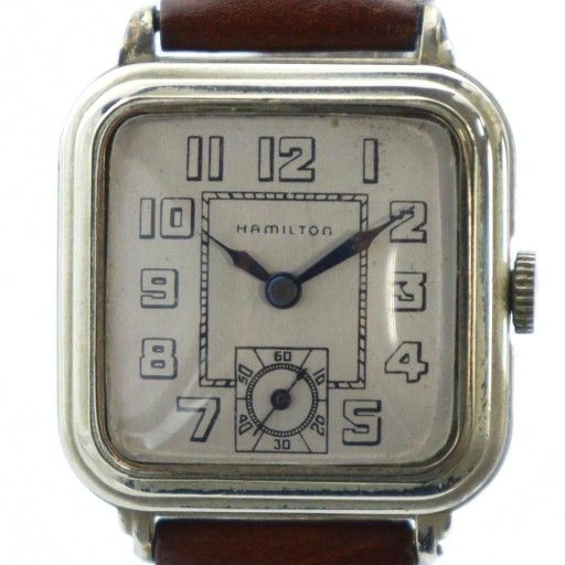 美品◎HAMILTON腕時計スモセコスクエアハミルトンシルバー文字盤ヴィンテージ AMERICAN CLASSIC ハミルトン HAMILTON アメリカン クラシック レディ