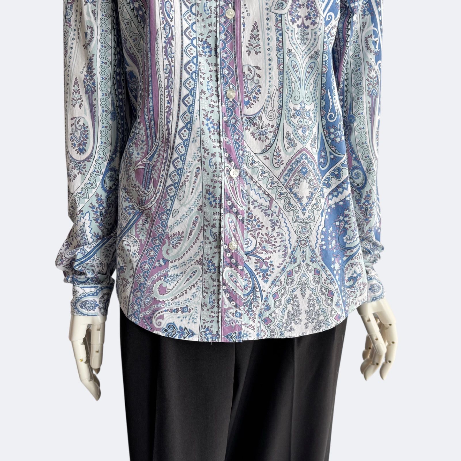 ETRO エトロ ペイズリー柄 シャツ ブラウス 長袖 レディース コットン 