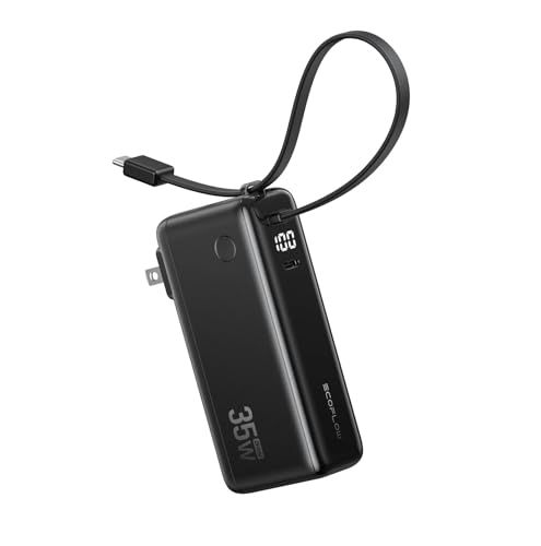 EcoFlow RAPID 10000 mAh 35 W 最大35 W出力 急速充電 折りたたみ式ACプラグ USB Cケーブル1台3役 大容量 ２台同時充電 小型デザイン 残量表示 過熱防止 iPhone Android PC タブレット ゲー 15355 a 81