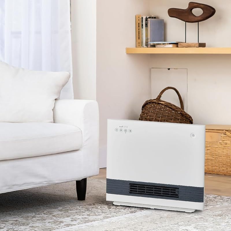 ドウシシャ セラミックヒーター 人感センサー付 速暖 ワイド温風 パネル型 運転切替2段階 送風 転倒OFFスイッチ サーモスタットホワイト CHZ-129 JWH 0