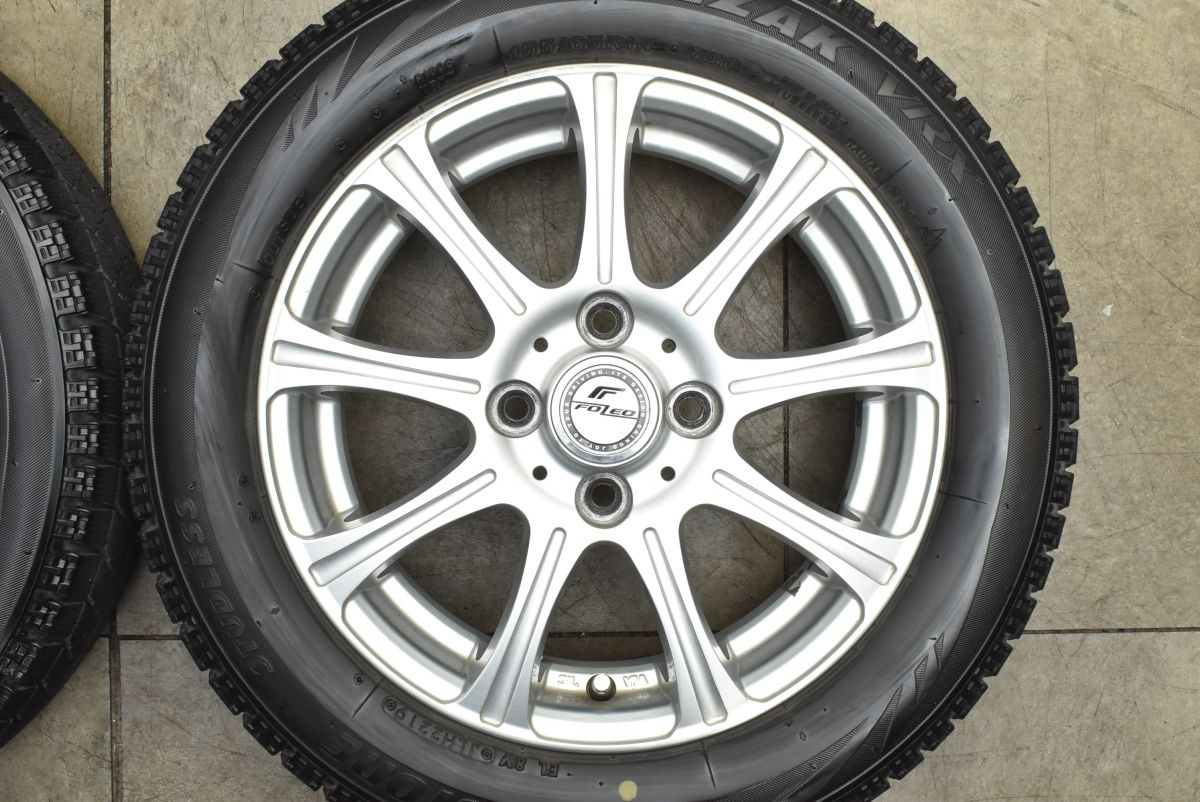  交換用に FOZEO 14 in 4 5 J 45 PCD 100 ブリヂストン ブリザック VRX 155 65 R N BOX ONE デイズ アルト ワゴンR ムーブ タント 14インチ タイヤ ホイールセット