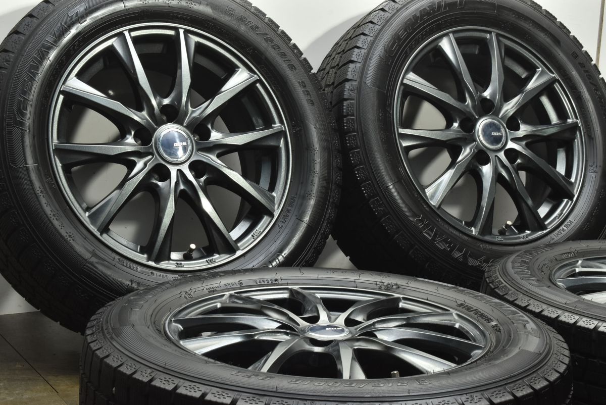 スタッドレス DOS 16 in 6 5 J 38 PCD 114 3 グッドイヤー アイスナビ7 215 60 R クラウン カムリ オデッセイ ヴェゼル アコード CX