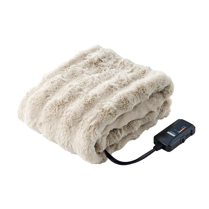 QUADS クワッズ とろける手ざわり 電気毛布 toron トロン ラビットファー 掛敷両用 エコ 省エネ 洗濯OK ダニ退治機能 温度無段階調整 消し忘れ機能 ブラウン 0