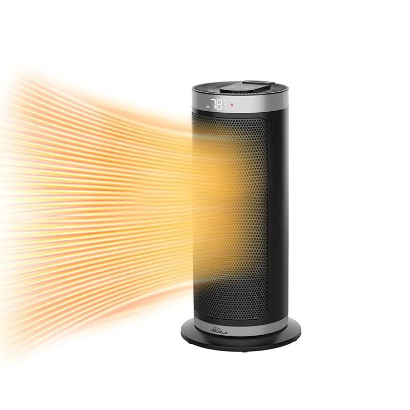 2025革新登場 VECELO ヒーター セラミックヒーター 電気ファンヒーター 900 W 1200 2秒速暖 3段階切替 145°首振り リモコン付き 省エネ 8畳 転倒オフ 過熱保護機能搭載 LEDディスプレー表示 タイマー機能 足元 卓上 暖 1