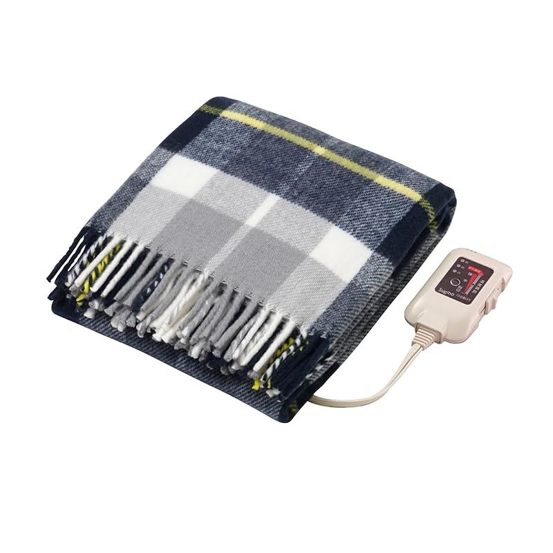Sugibo スギボー 洗える 電気ひざ掛け 日本製 レギュラーサイズ 82 140 cm 自動12時オフタイマー 2 4 6時間任意設定 室温センサー ダニ退治 チェック柄グレー 0
