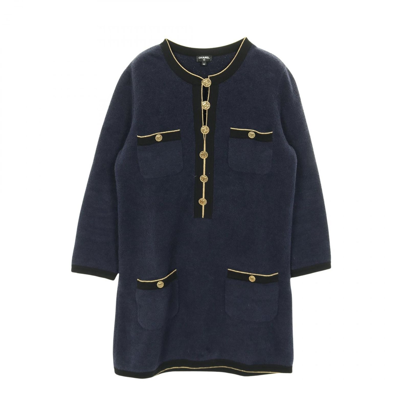 シャネル CHANEL ワンピース ココマークボタン コットン レディース B