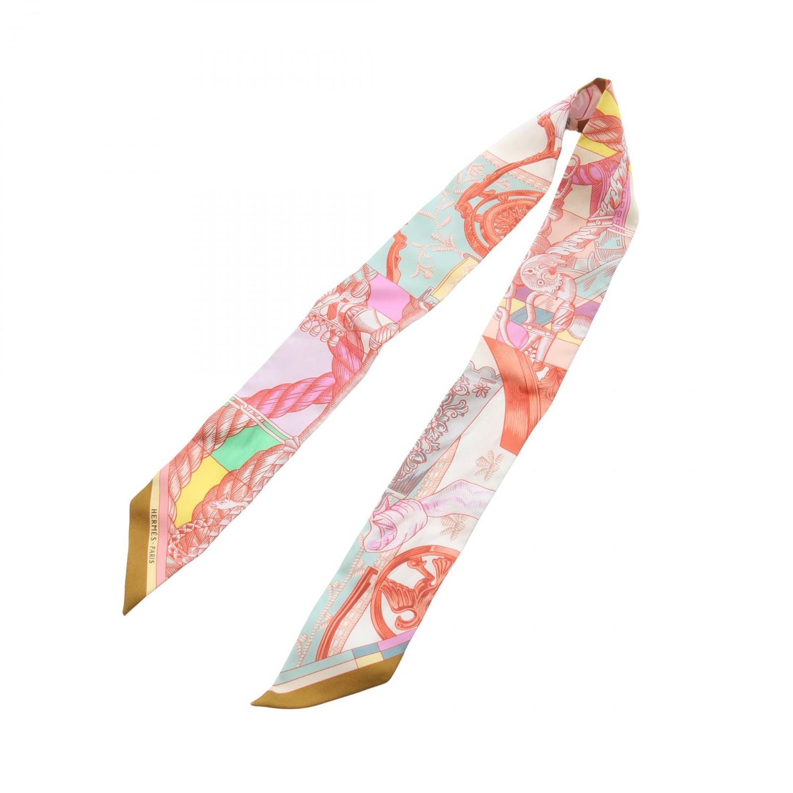 エルメス HERMES スカーフ ツイリー Cavalleria d Etriers シルク レディース A