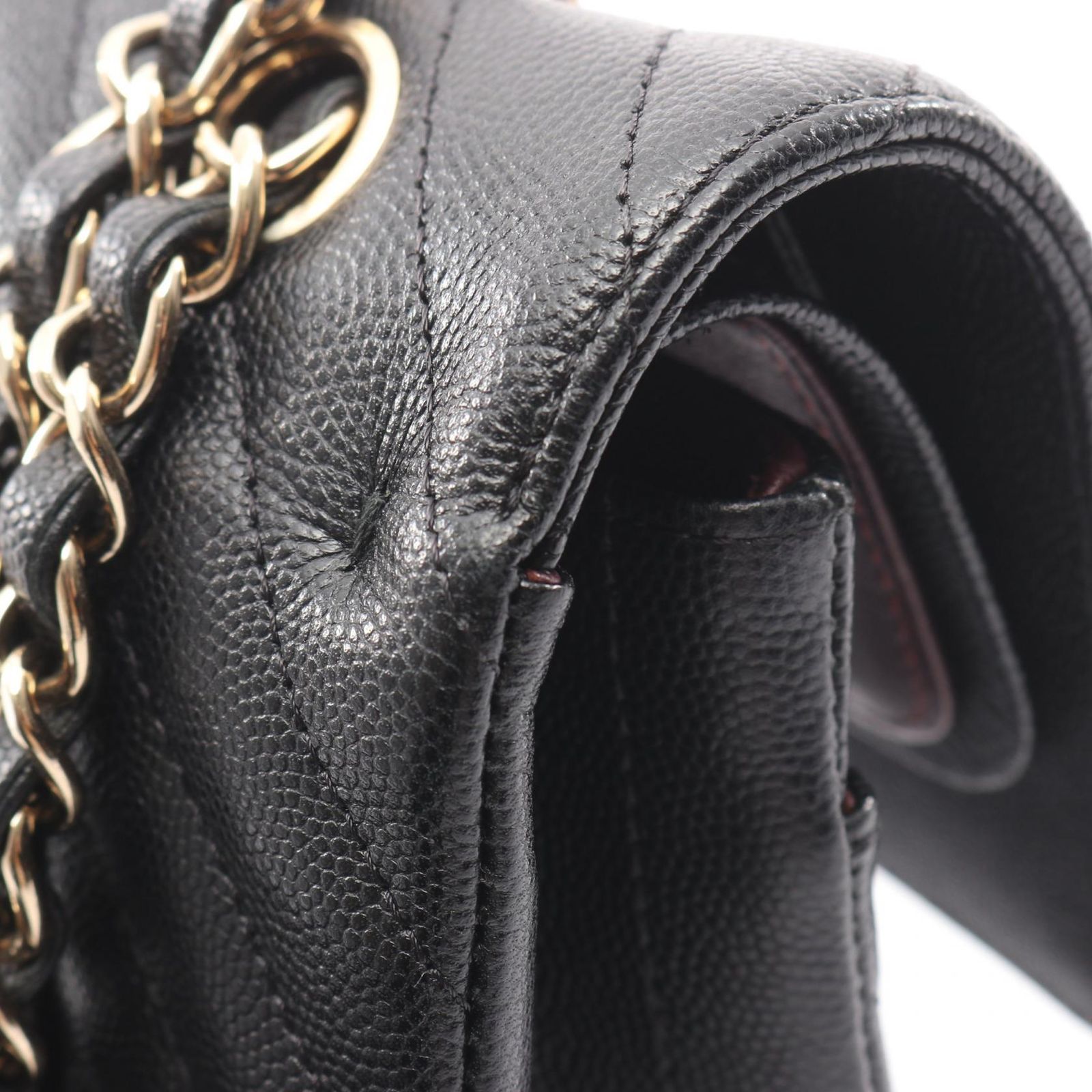 シャネル CHANEL ショルダーバッグ シェブロン Vステッチ Wフラップ