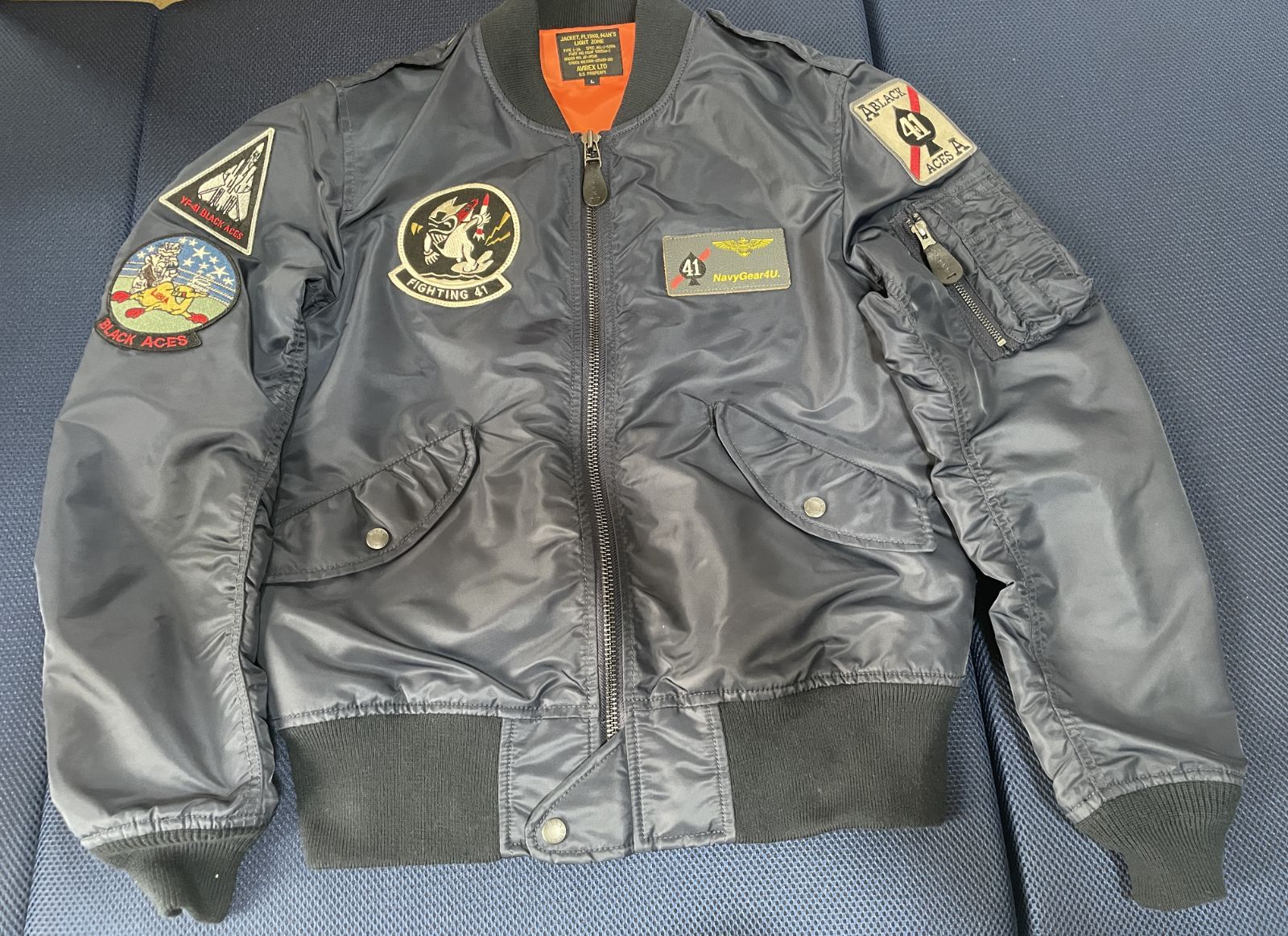 美品 AVIREX アヴィレックス FLYING JACKET L-2A ネイビー L - メルカリ