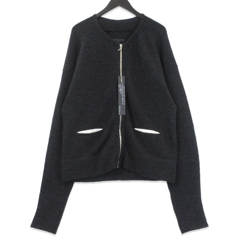 ♥ KLASICA クラシカ Shetland wool Anatomical Cut Zip Cardigan 25 F ZCD H 44 ジップアップカーディガン ブラック 黒 3
