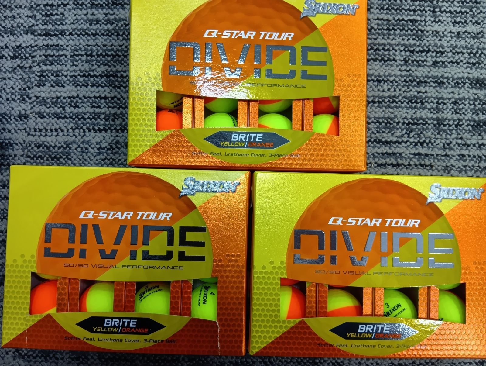 Ball 3ダースセット スリクソン 2025 Q STAR TOUR DIVIDE オレンジ イエロー ゴルフボール キュースター SRIXON GOLF USA直輸入品 並行輸入