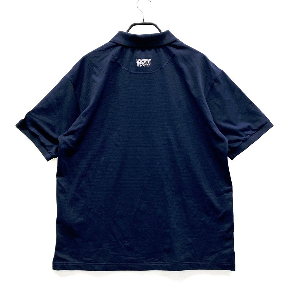 サイズ 5 PEARLY GATES パーリーゲイツ 2025年モデル 半袖ポロシャツ ニコちゃん ネイビー系 ゴルフウェア メンズ ストスト