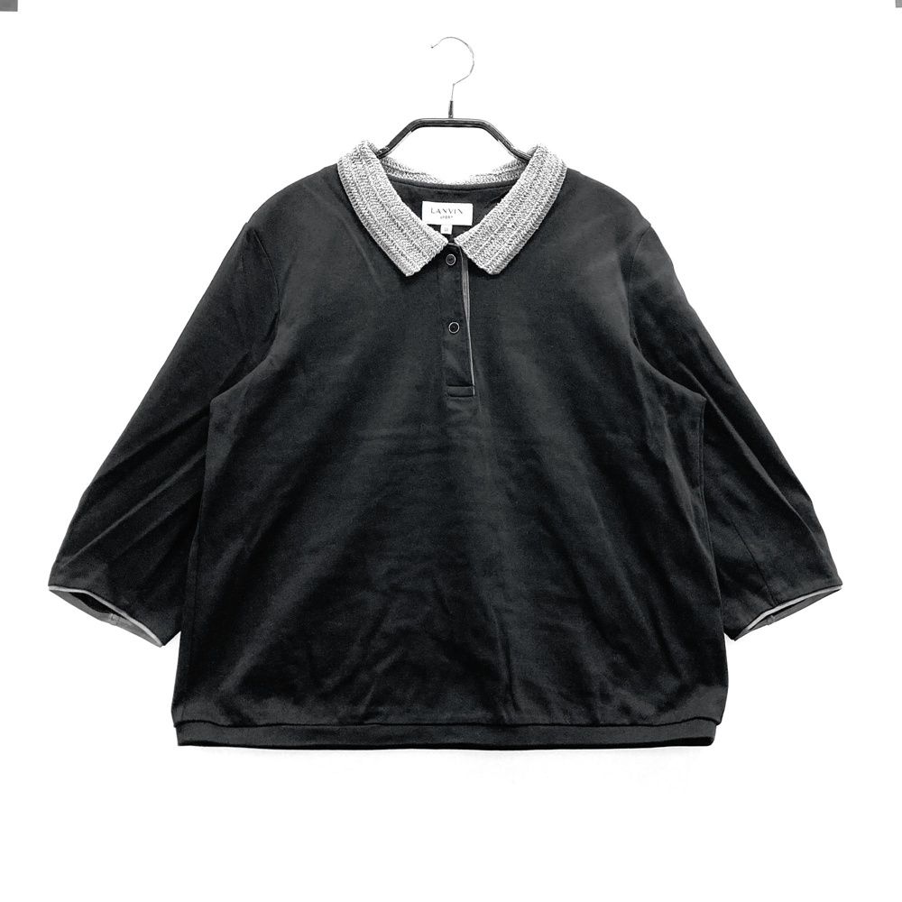 美品　ランバンスポール トップス　サイズ38 サイズ：38 LANVIN SPORT ランバン スポール 長袖ポロシャツ ブラック