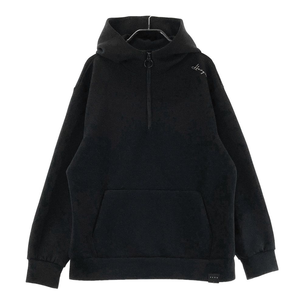 サイズ 5 HERG 1 エルグワン ハーフジップ スウェットパーカー ブラック系 ゴルフウェア メンズ ストスト