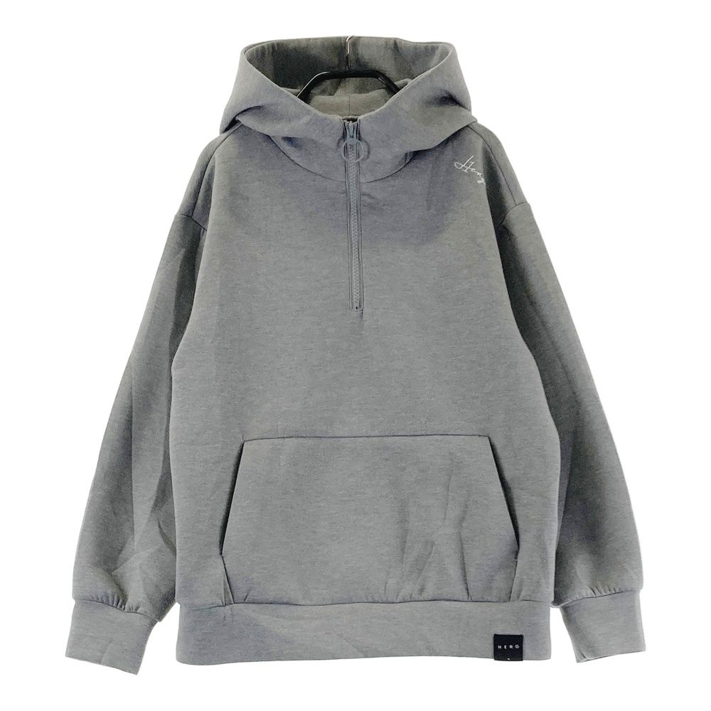 サイズ：1 HERG1 エルグワン ハーフジップ スウェットパーカー グレー