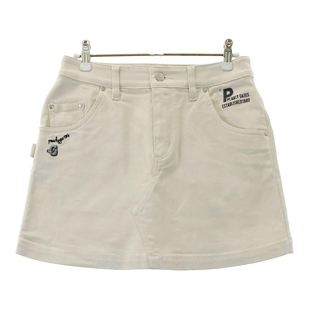 サイズ 0 PEARLY GATES パーリーゲイツ 2025年モデル スカート ホワイト系 ゴルフウェア レディース ストスト