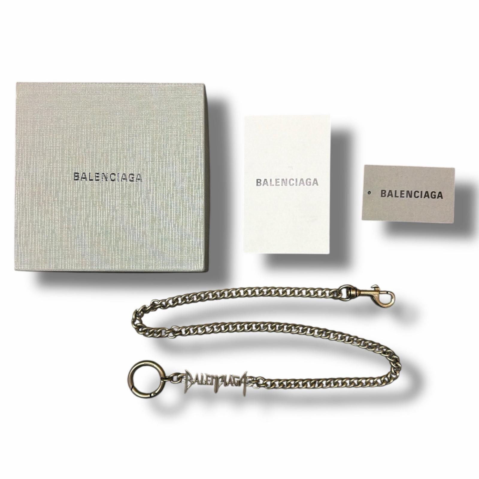 BALENCIAGA タイポロゴ ウォレットチェーン シルバーアクセサリー