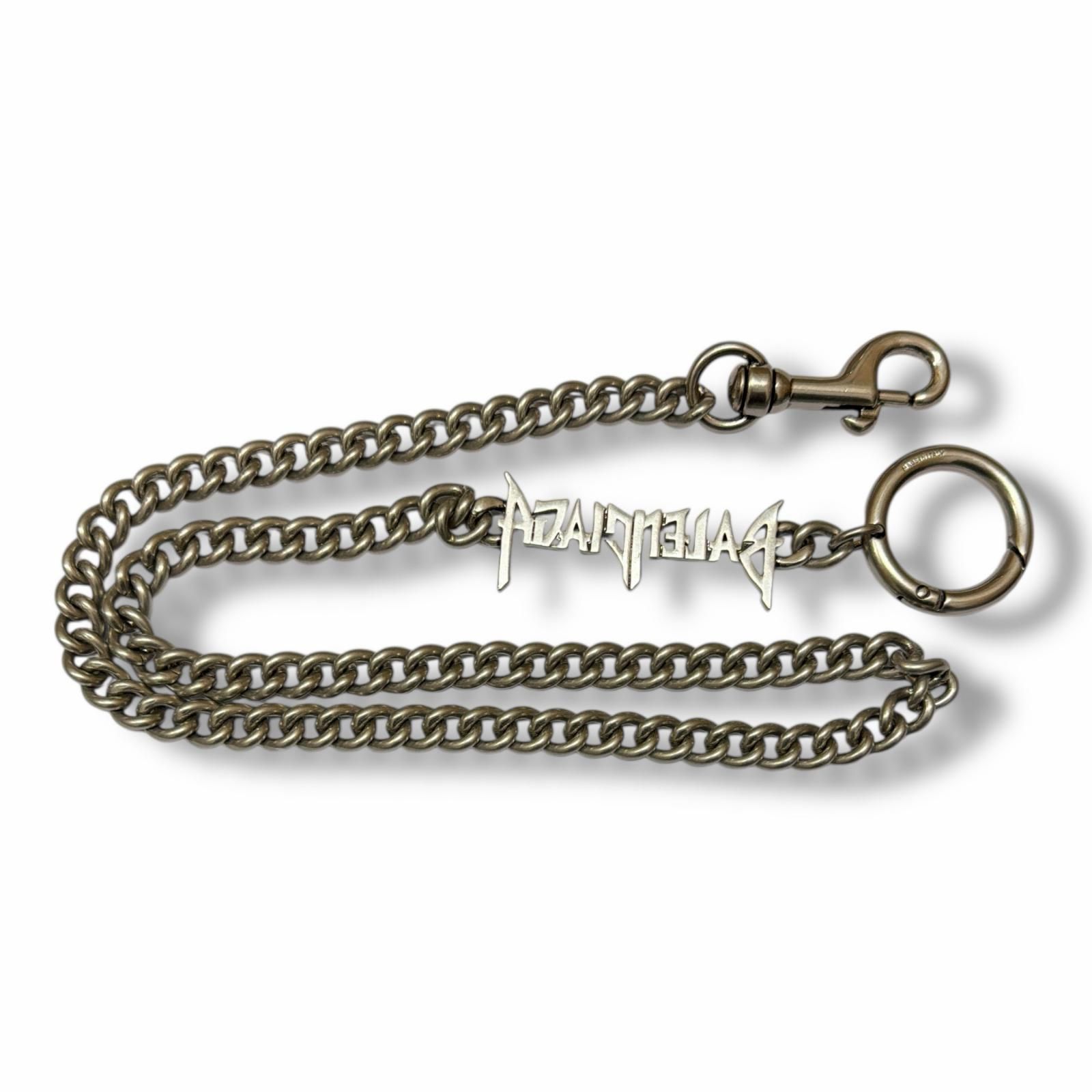 BALENCIAGA タイポロゴ ウォレットチェーン シルバーアクセサリー