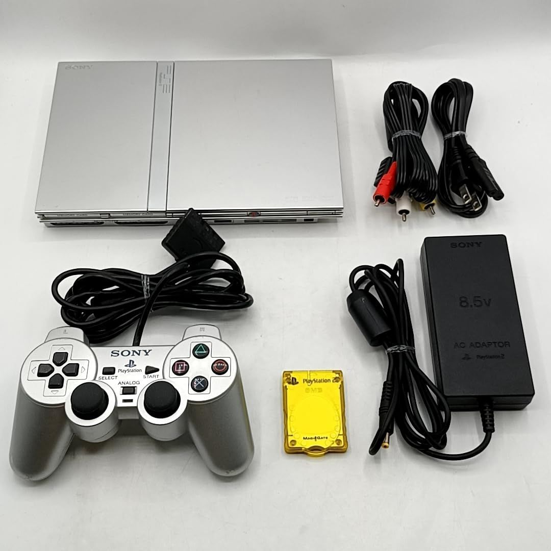 動作品 PS 2 薄型 SCPH 77000 サテンシルバー プレイステーション２ プレステ２ Playstation