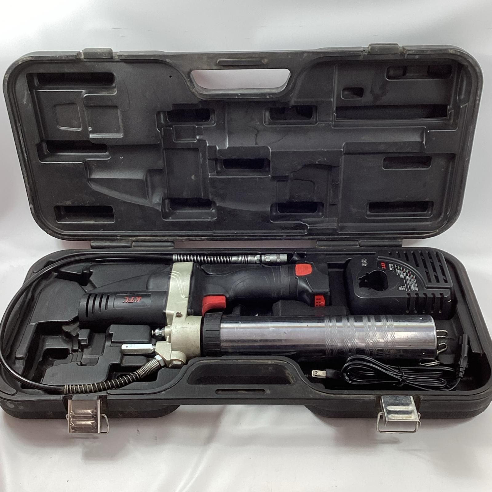 KTC ケーティーシー グリースガン JAE 911 ブラック 充電器 充電池 付