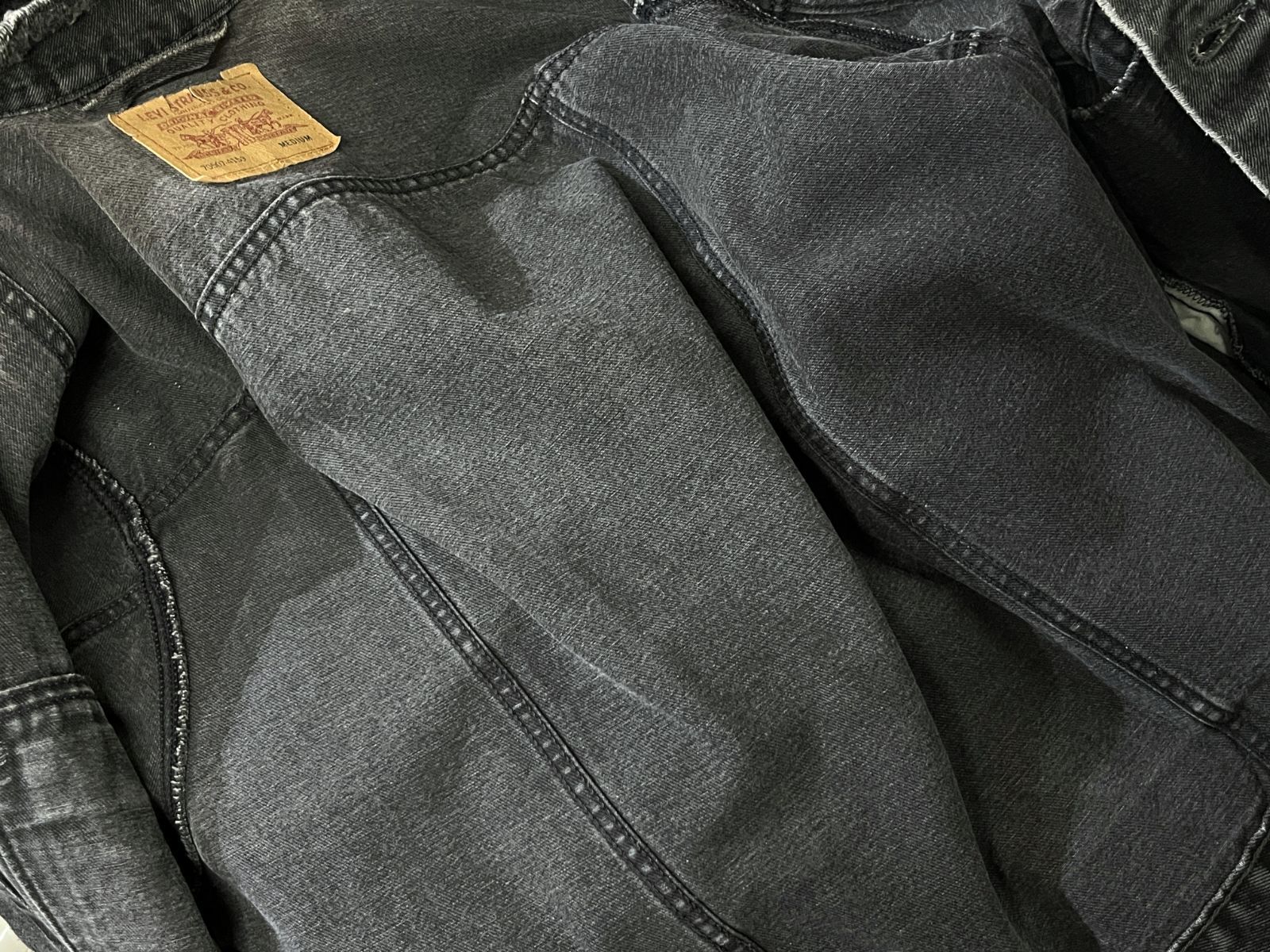 リーバイス 70507-4159 後染めブラックデニムジャケット トラッカー 90s リーバイス 70507 4159 USA製 後染めサルファーブラックデニム