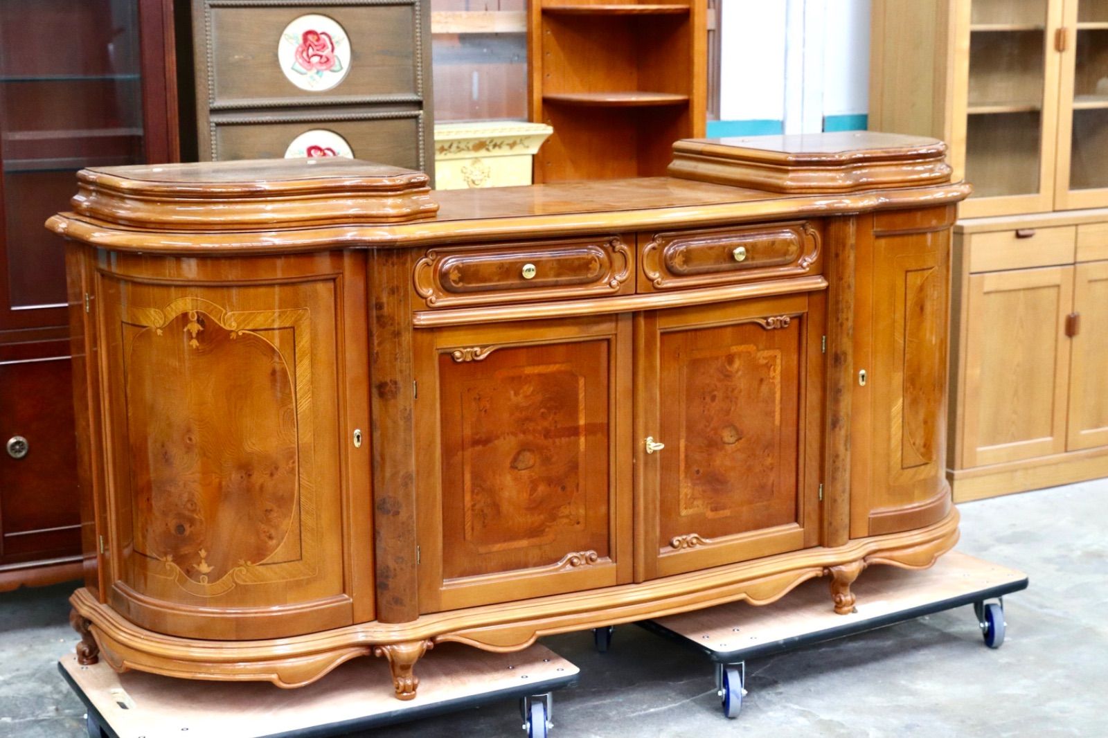 GMIK 582○Pistolesi Firenze ピストレージ イタリア製 リビングボード サイドボード キャビネット 象嵌細工 クラシック 最