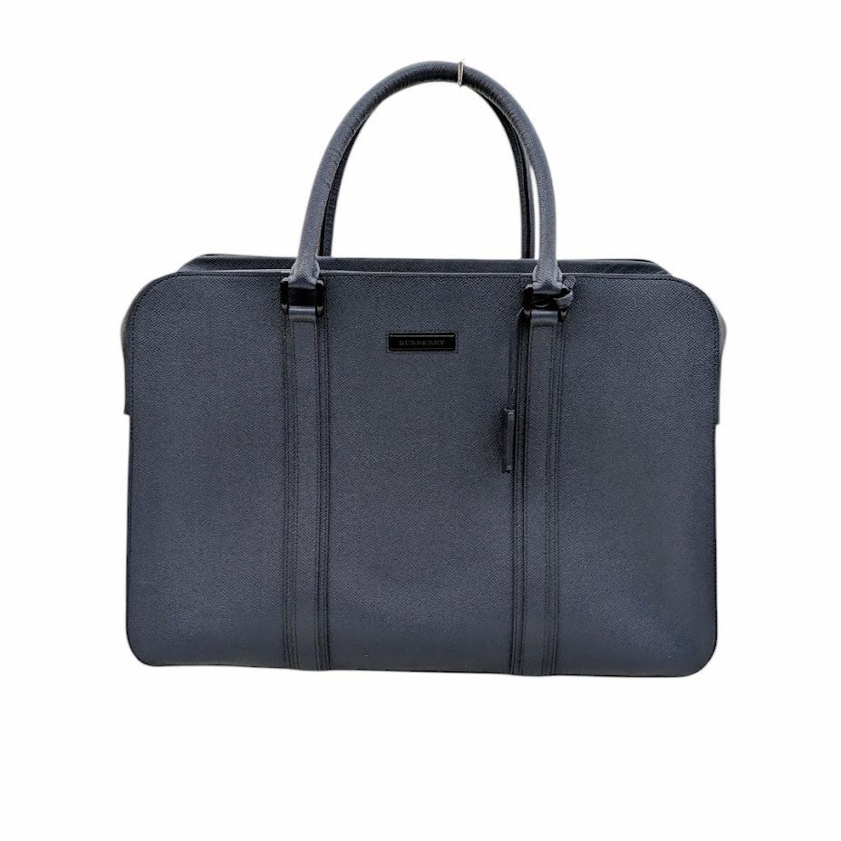 BURBERRY バーバリー ボストンバッグ ブリーフケース レザー ネイビー