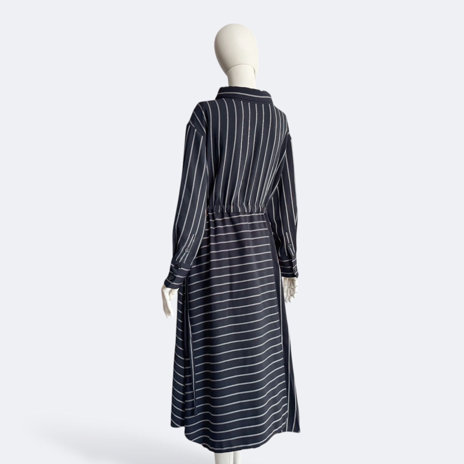ADORE アドーア ストライプ ワンピース ロング ネイビー×ホワイト