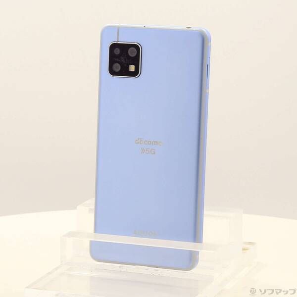 中古品〕 AQUOS sense5G 64GB スカイブルー SH-53A docomoロック解除