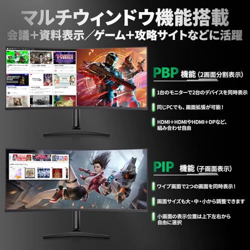 発売セール】cocopar モニター 34インチ UWQHD USB Type-C 曲面