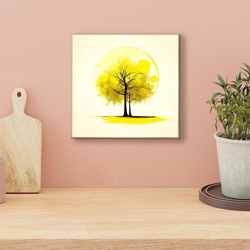 【新品】 黄金郷の木 絵画 キャンバスアート 開運 運気上昇 風水アート ファンタジックツリー 30cm&times;30cm アート パネル 1