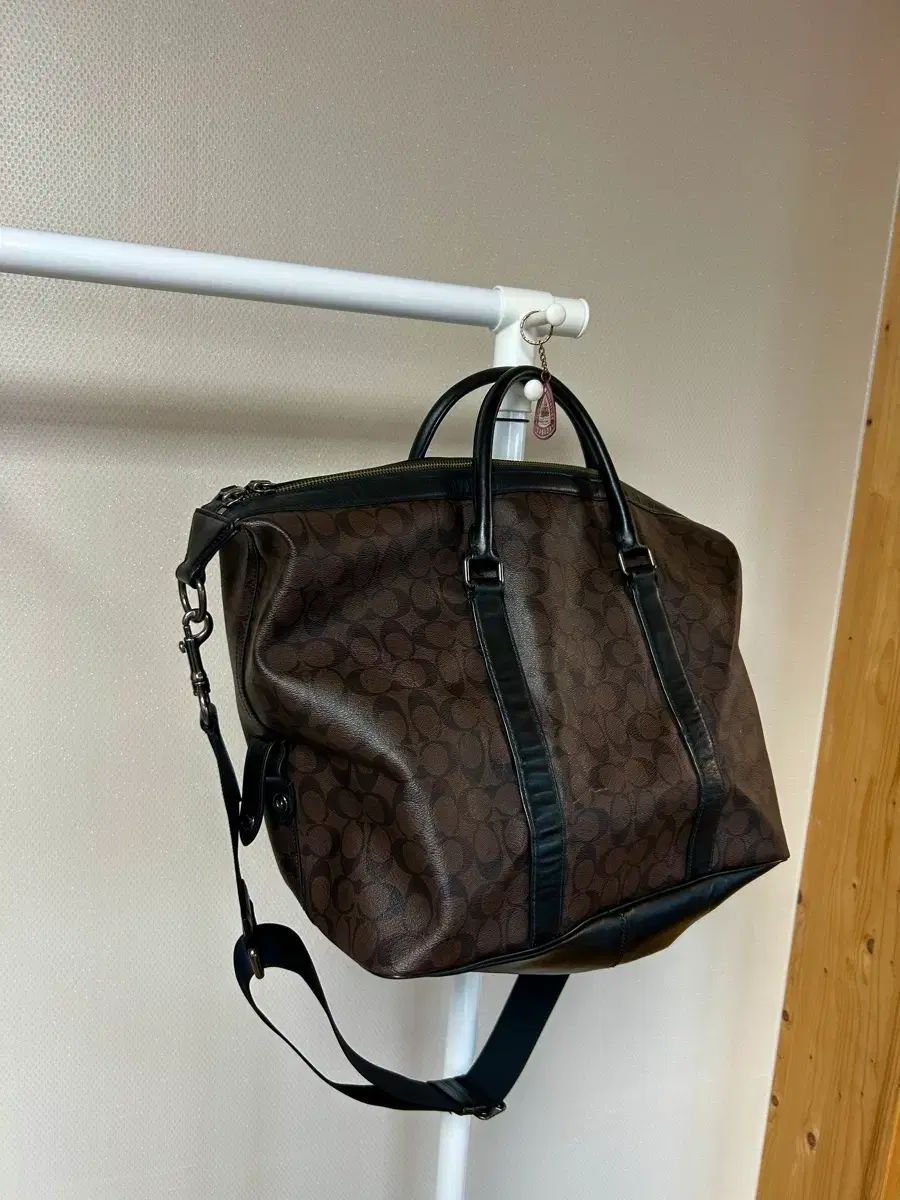 COACH シグネチャー ブラウン ボストンバッグ