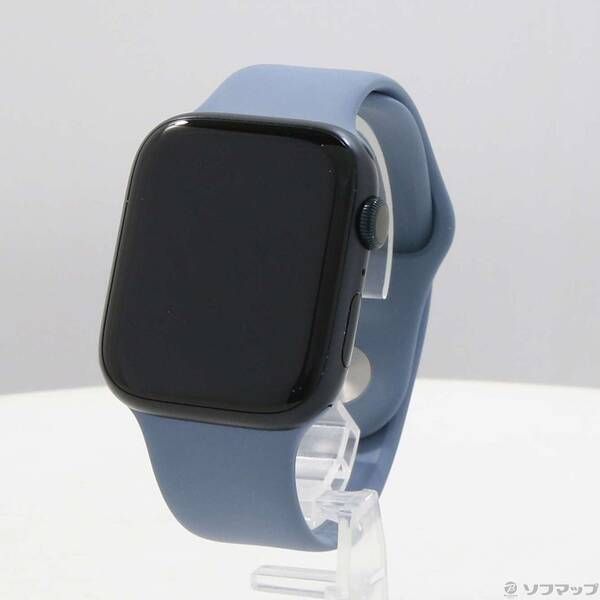 〔 品〕 Apple Watch Series 8 GPS 45 mm ミッドナイトアルミニウムケース スレートブルースポーツバンド 262