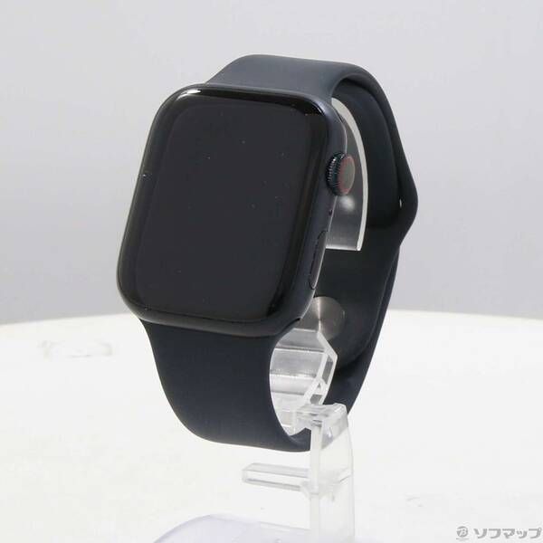 〔 品〕 Apple Watch Series 8 GPS Cellular 45 mm ミッドナイトアルミニウムケース ミッドナイトスポーツバンド 297