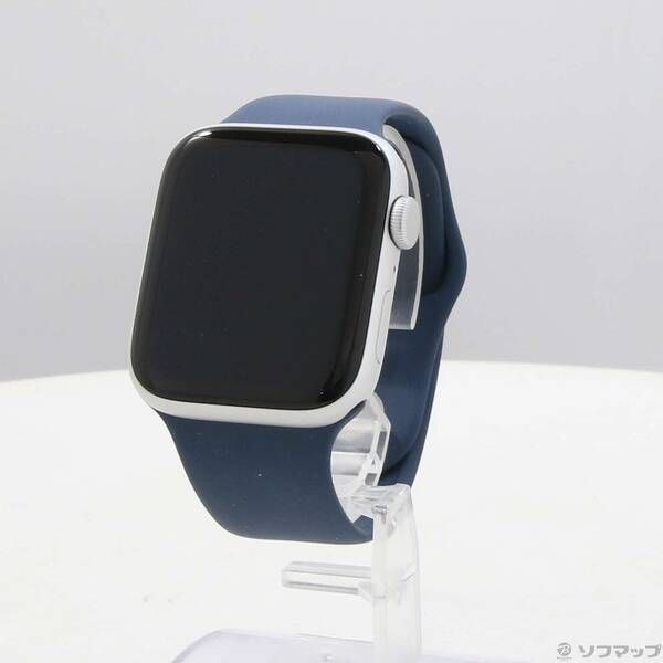 〔展示品〕 Apple Watch SE 第2世代 GPS 44 mm シルバーアルミニウムケース ストームブルースポーツバンド 198