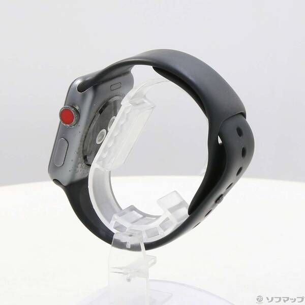 〔 品〕 Apple Watch Series 3 GPS Cellular 42 mm スペースグレイアルミニウムケース ブラックスポーツバンド 198