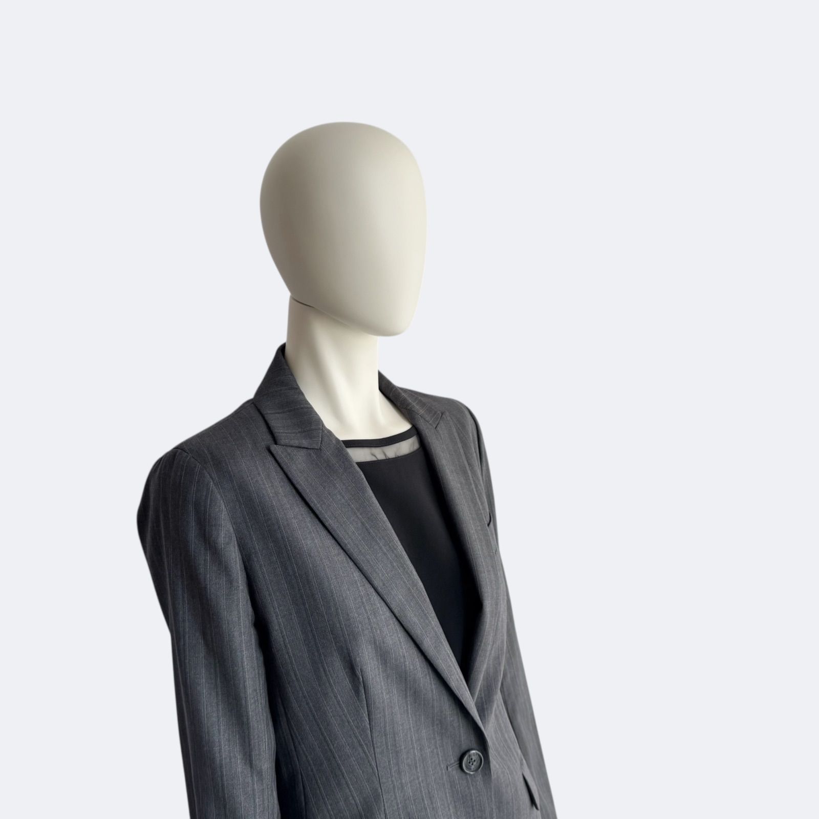 【極美品】theory セオリー スーツ 上下　グレー ストライプ 希少　M　S Theory luxe セオリーリュクス パンツスーツ グレー ストライプ - メルカリ