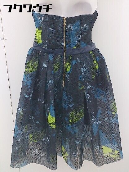 ◇ THREE FLOOR スリー フロア 総柄 ベアトップ メッシュ 膝下丈