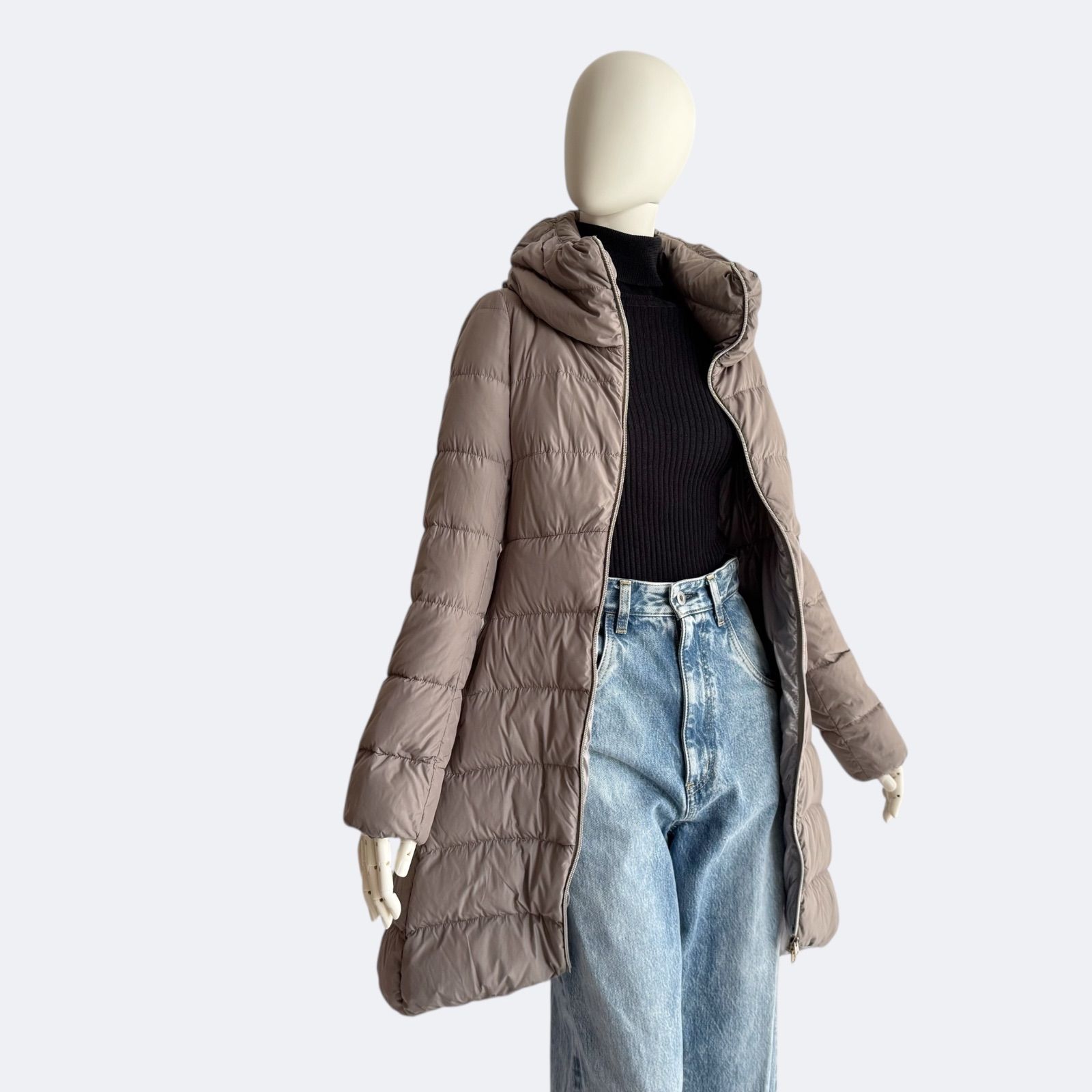 HERNO ヘルノ POLAR-TECH ロングダウンコート 40 グレージュ - メルカリ