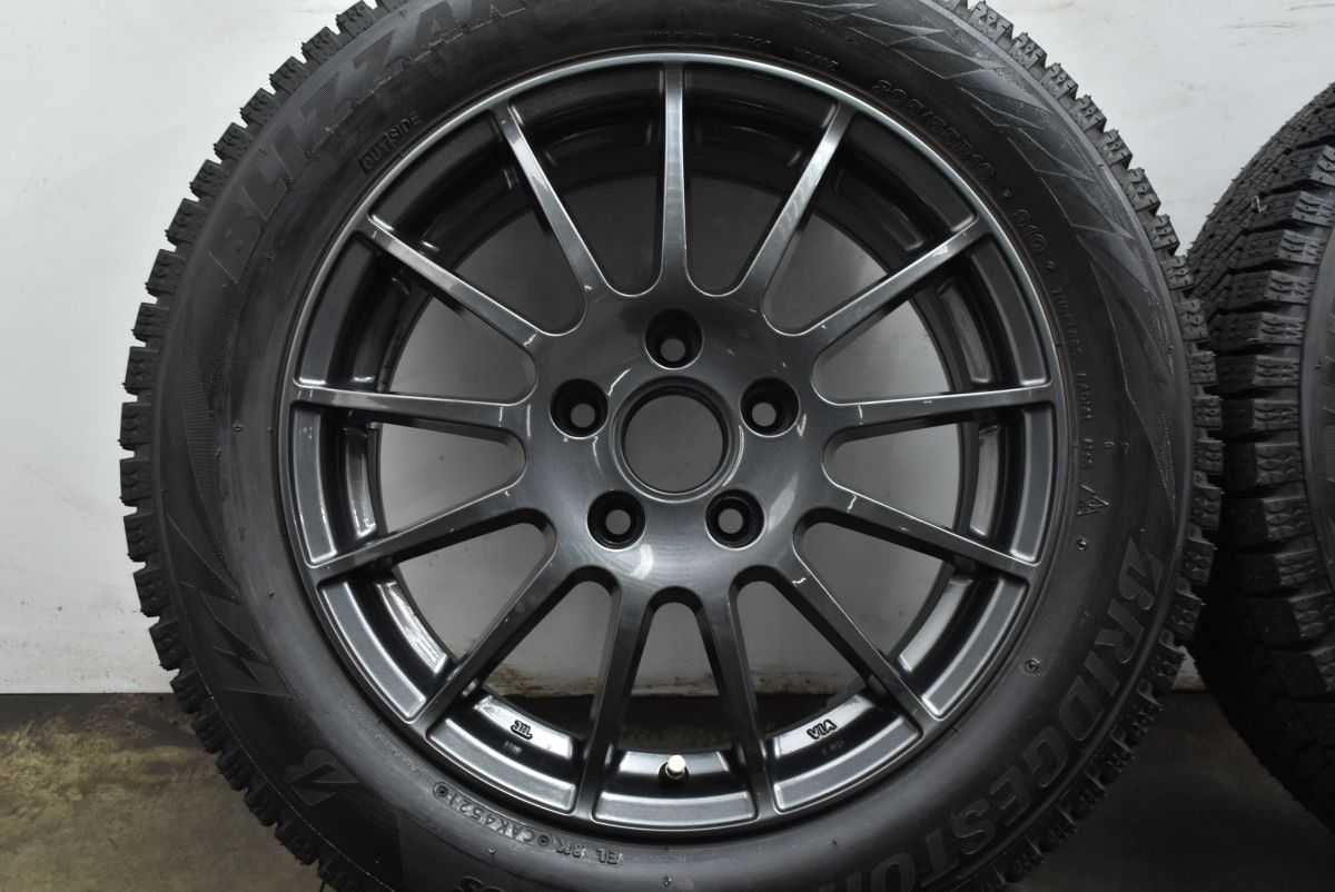  バリ溝 WEDS IRIVEN 16 in 6 5 J 46 PCD 112 ブリヂストン ブリザック VRX 2 205 55 R フォルクスワーゲン ゴルフ アウディ 8 V A 3 16インチ タイヤ ホイールセット