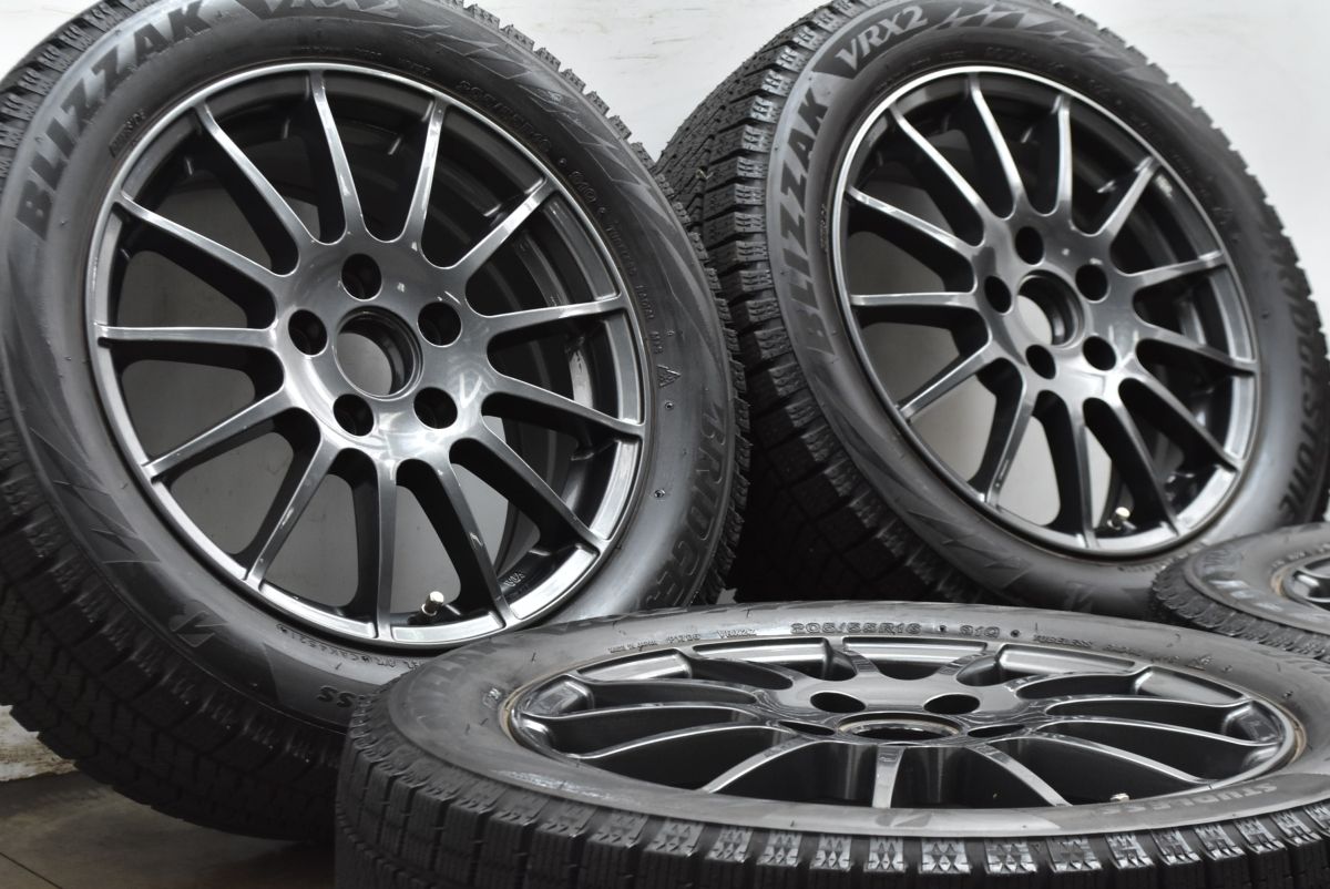 バリ溝 WEDS IRIVEN 16 in 6 5 J 46 PCD 112 ブリヂストン ブリザック VRX 2 205 55 R フォルクスワーゲン ゴルフ アウディ 8 V A 3