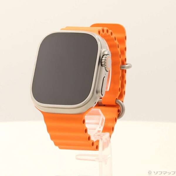 〔 品〕 Apple Watch Ultra 2 GPS Cellular 49 mm チタニウムケース オレンジオーシャンバンド 198