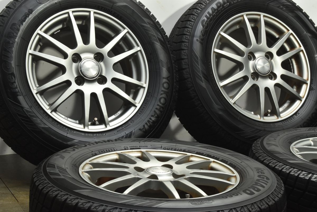 バリ溝 NEXTA 14 in 5 J 50 PCD 100 ヨコハマ アイスガード iG 60 185 70 R フィールダー アクア ヤリス フィット ノート