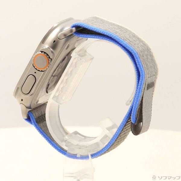〔 品〕 Apple Watch Ultra GPS Cellular 49 mm チタニウムケース ブルー グレイトレイルループ 198